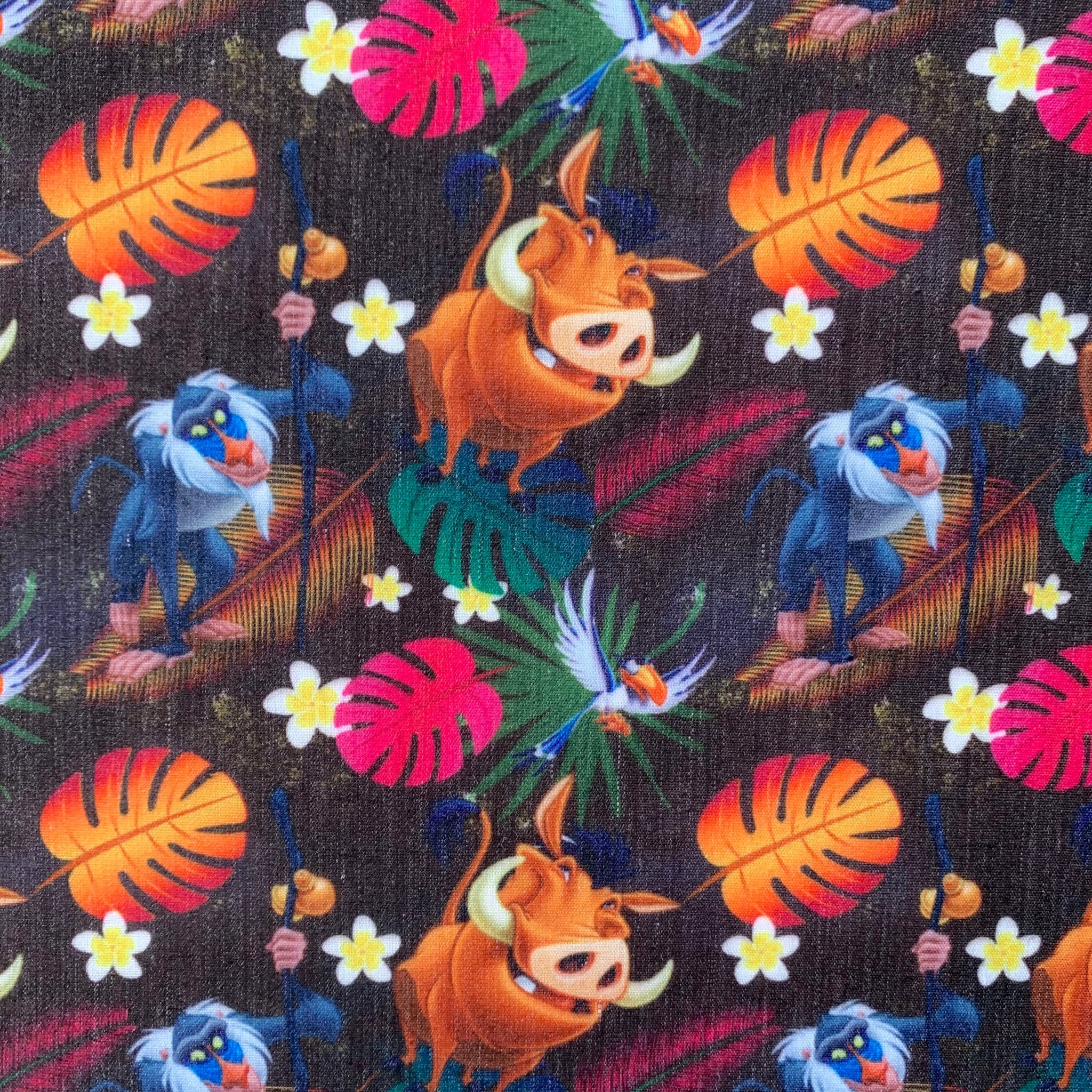 Offcut Lion King Polycotton Fabric