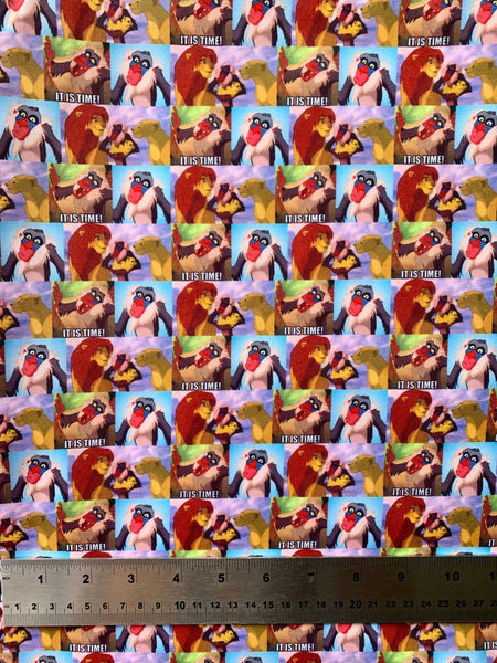 Offcut Lion King Polycotton Fabric