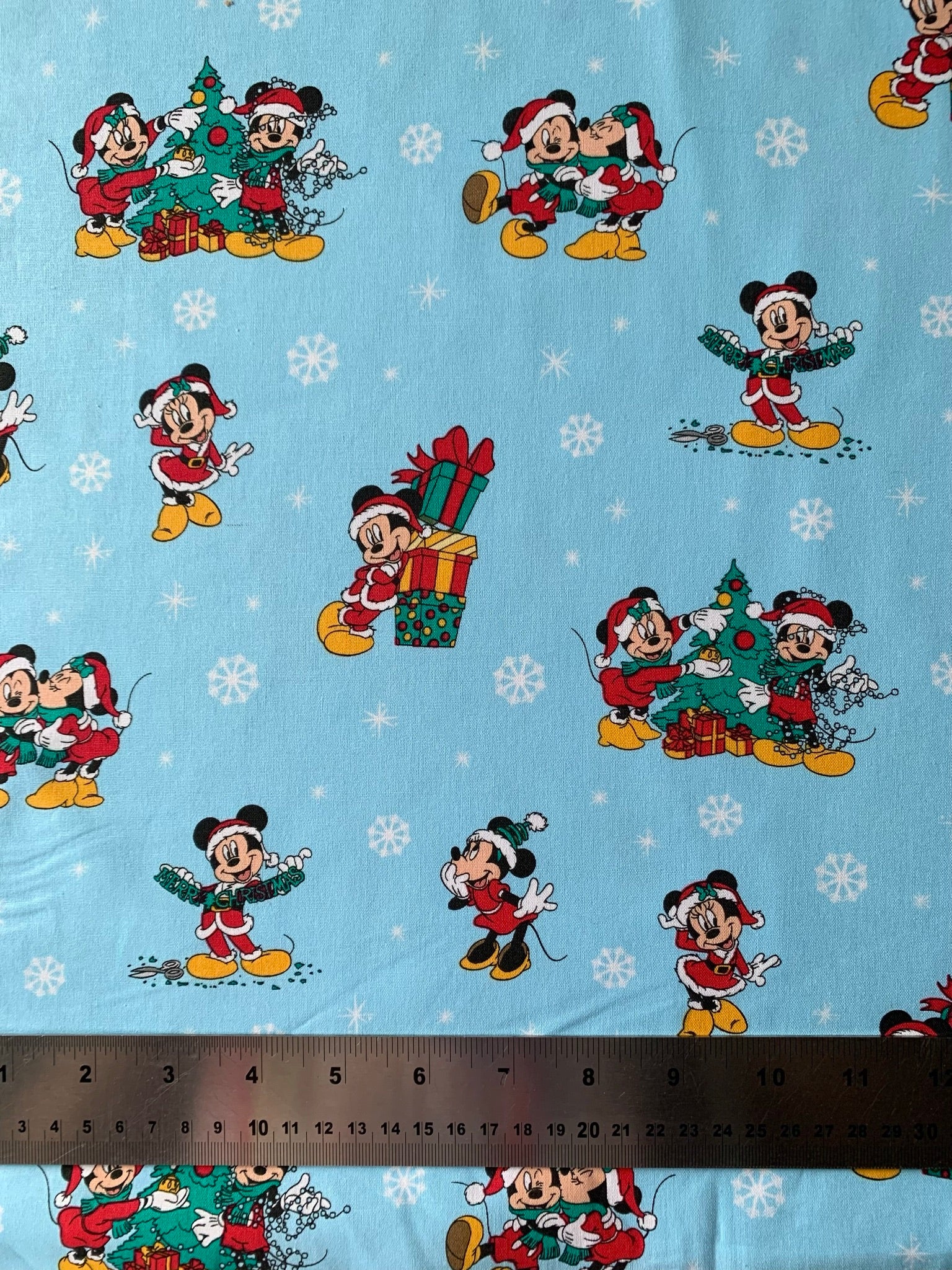 Disney Mickey and Minnie Christmas Fabric