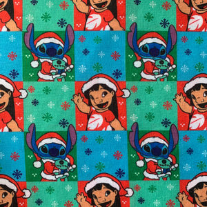 Christmas Lilo and Stitch Polycotton Fabric