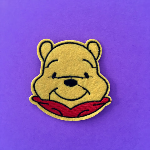 Winnie the Pooh Face Embroidered Patch