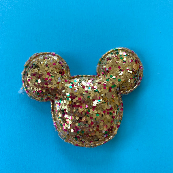 Mickey Head Glitter Fabric Shape