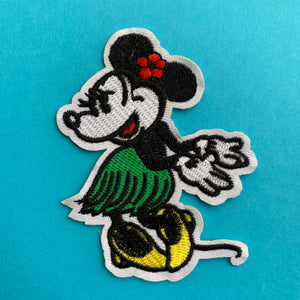 Hula Minnie Embroidered Patch