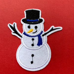 Snowman Embroidered Patch