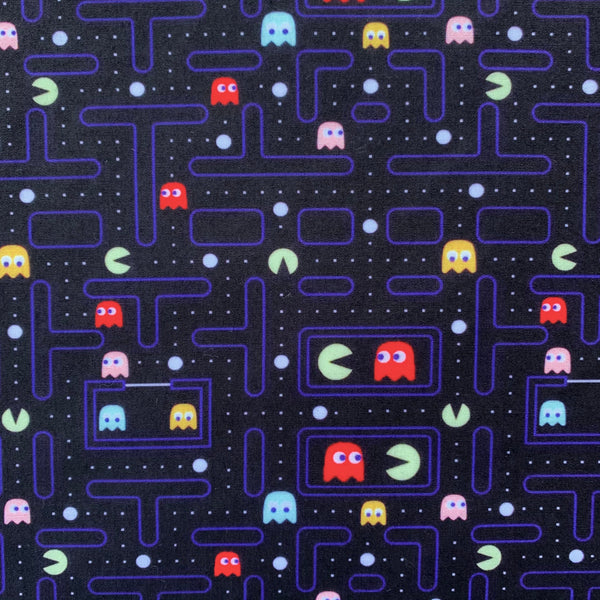 Offcut Pacman Polycotton Fabric