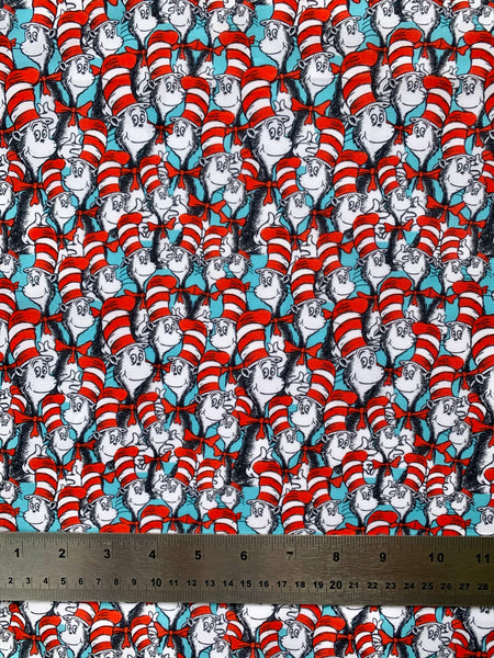 Cat in the Hat Polycotton Fabric