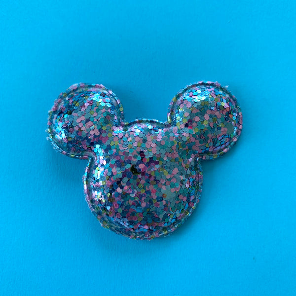 Mickey Head Glitter Fabric Shape