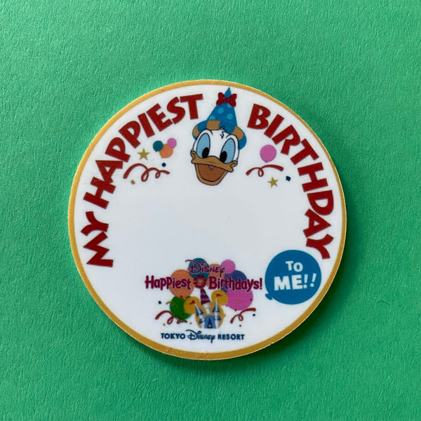 Happiest Birthday Badge Flat Back