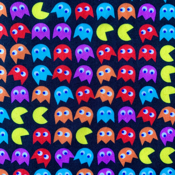 Offcut Pacman Polycotton Fabric