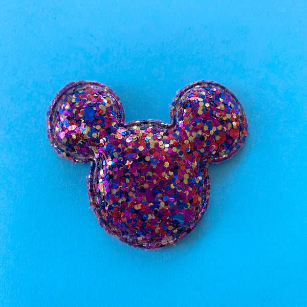 Mickey Head Glitter Fabric Shape