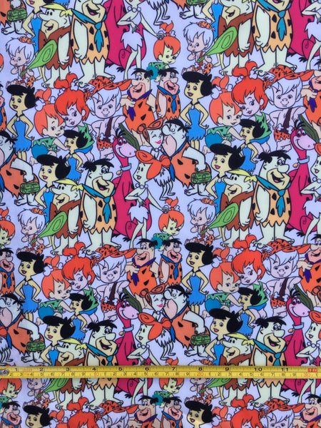 Offcut Flintstones Polycotton Fabric