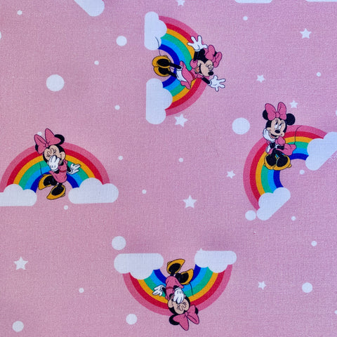 Minnie Mouse Rainbow Fabric