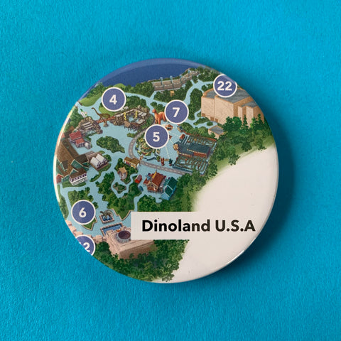 Dinoland Park Map Pocket Mirror