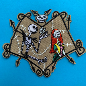 Jack and Sally Embroidered Patch