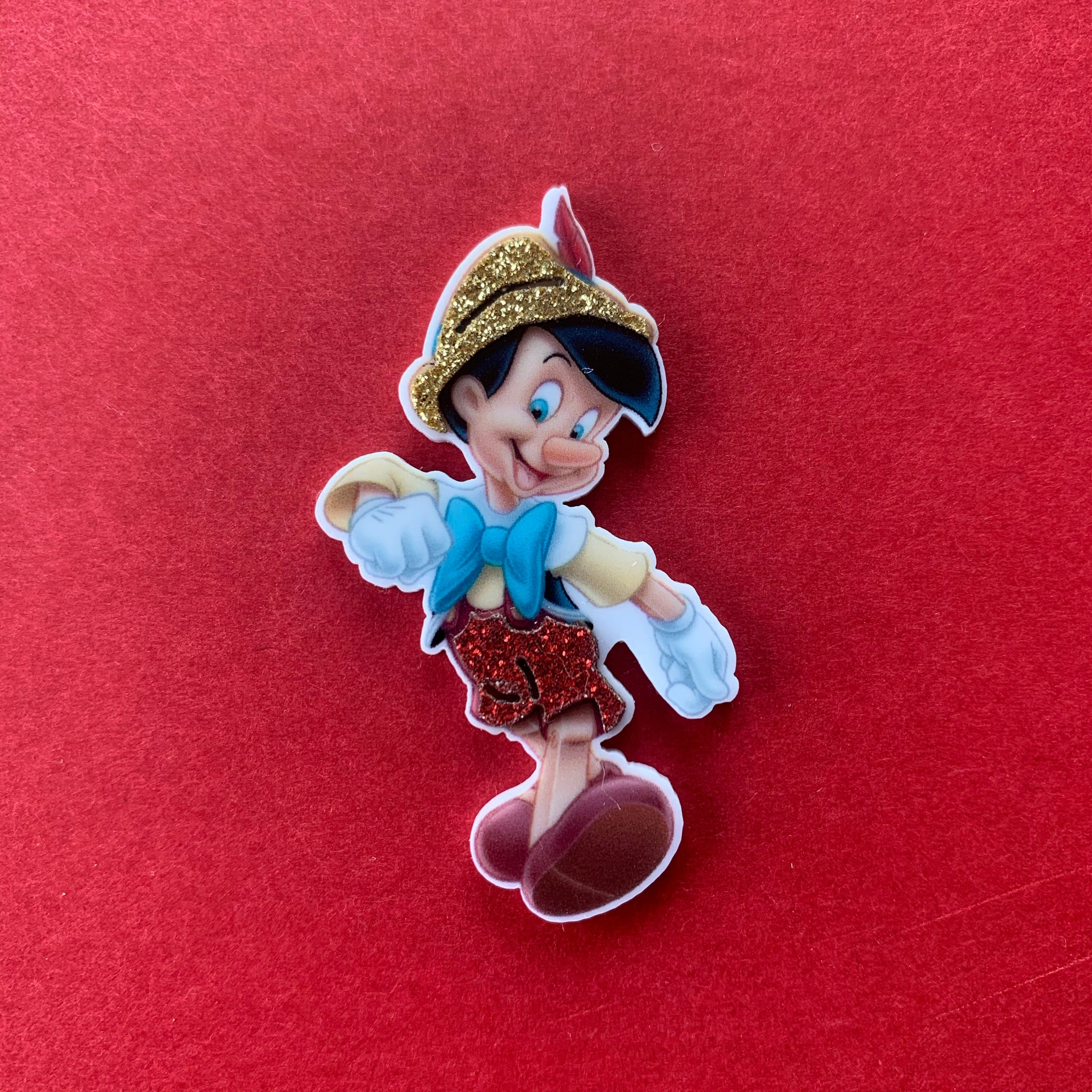 Pinocchio 3D Glitter Flat Back