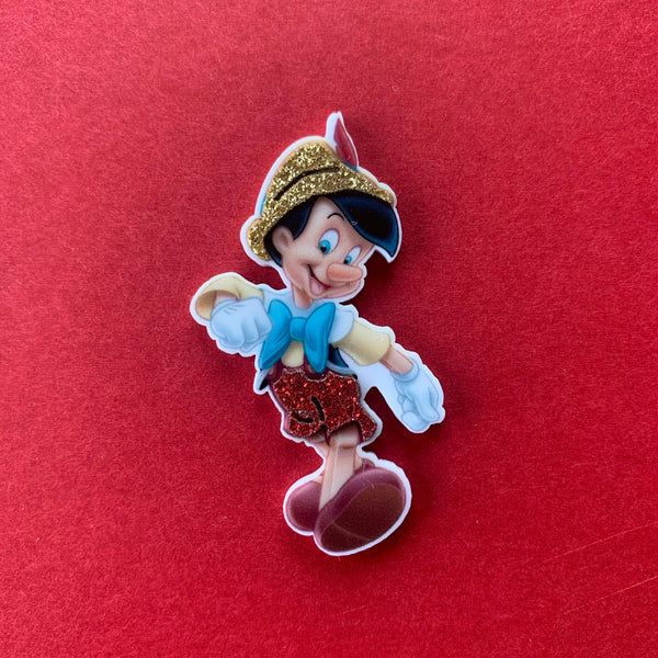 Pinocchio 3D Glitter Flat Back