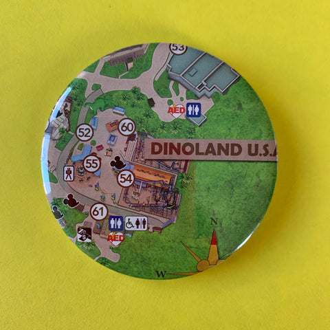WDW Dinoland Park Map Badge