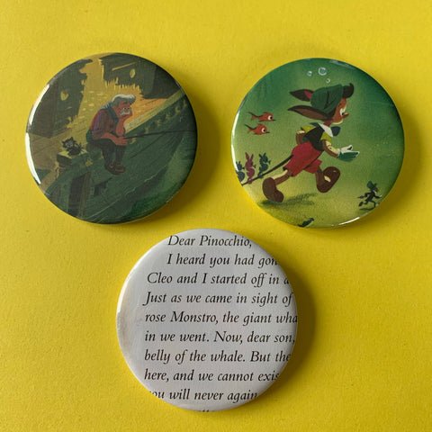 Dear Pinocchio Story Badges