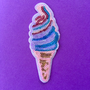 Sequin ice cream patch