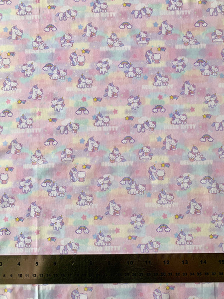 Pastel Hello Kitty Fabric