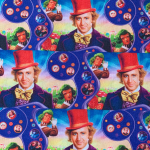 Offcut Willy Wonka Polycotton Fabric