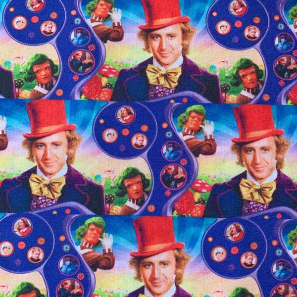 Offcut Willy Wonka Polycotton Fabric