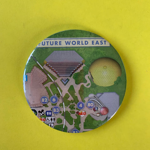 Future World Park Map Pocket Mirror