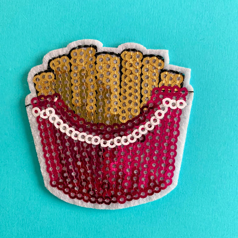 Sequin Fries Embroidered Patch