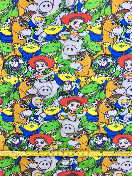 Bright Toy Story Polycotton Fabric