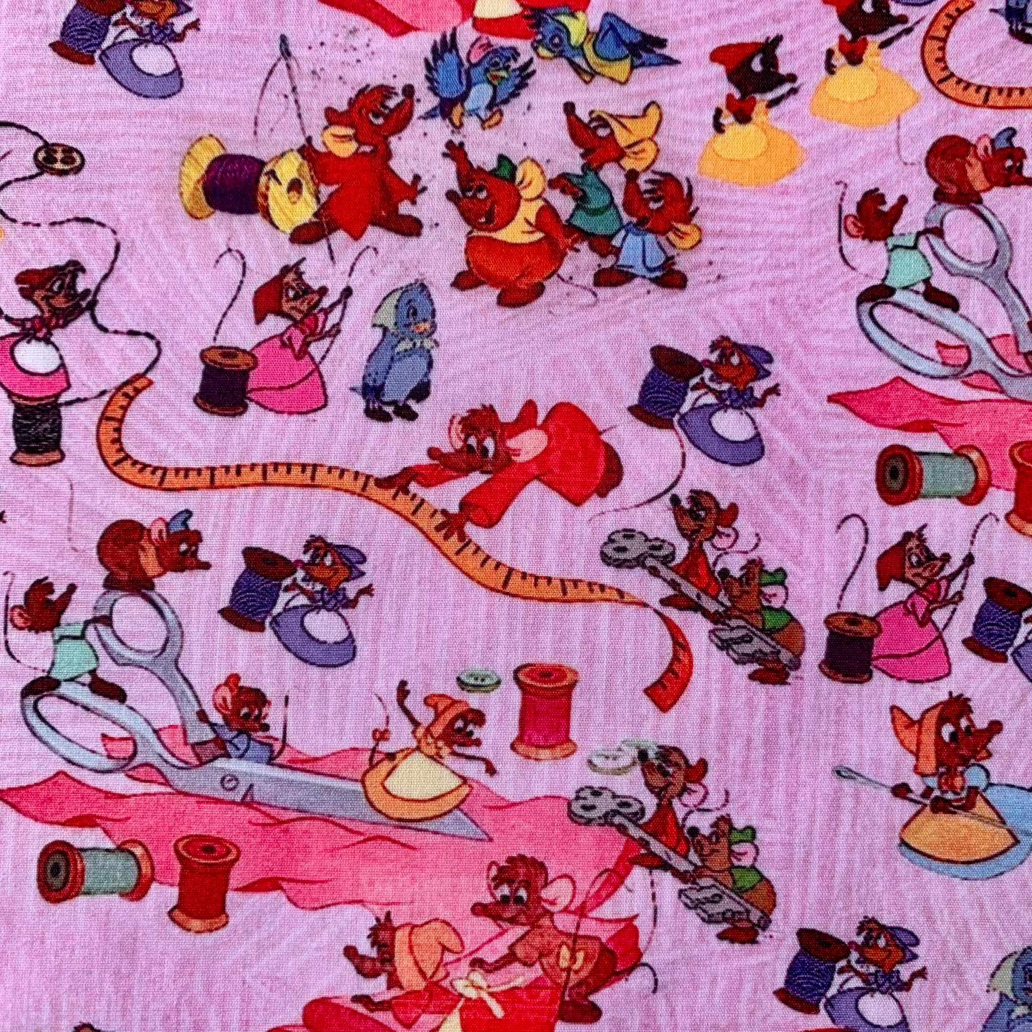 Cinderella Mice Polycotton Fabric