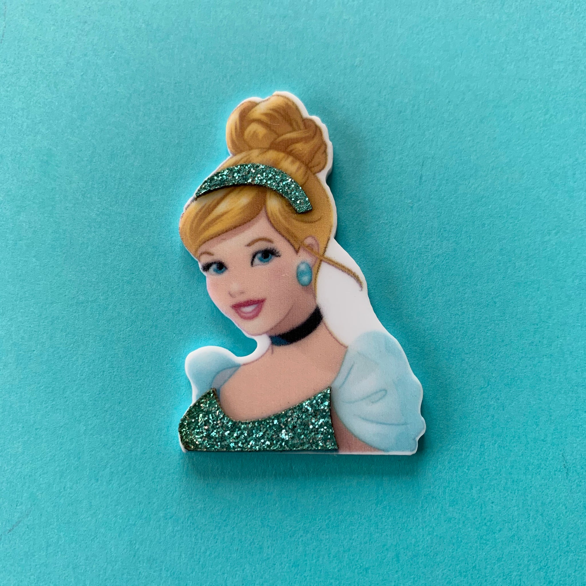 Cinderella 3D Glitter Flat Back