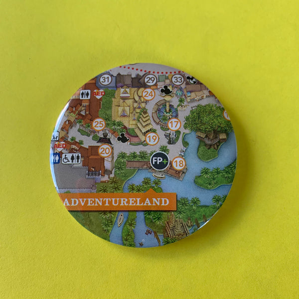 Adventureland Park Map Pocket Mirror