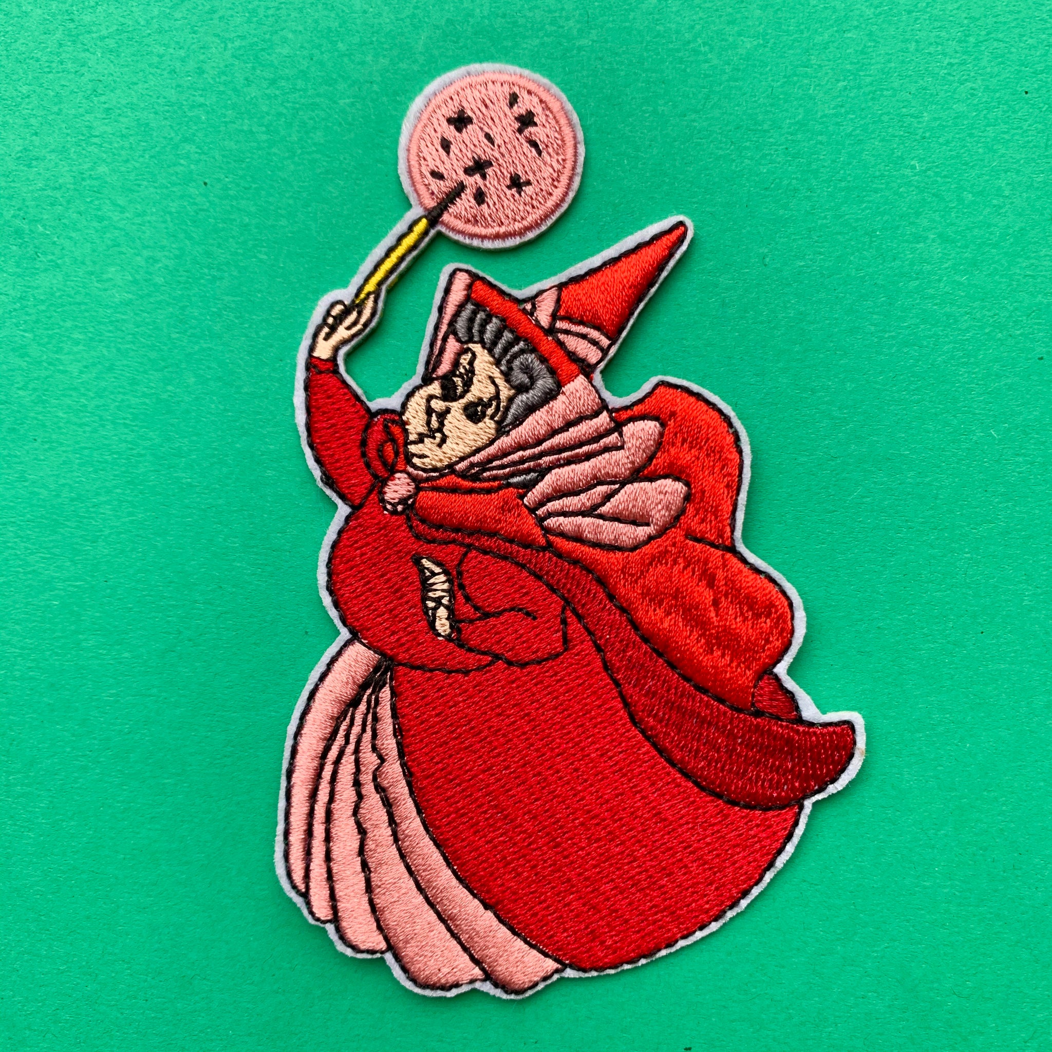 Red Fairy Embroidered Patch