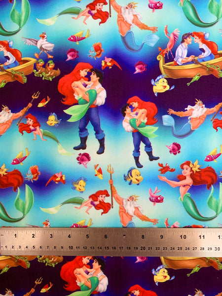 Little Mermaid Polycotton Fabric