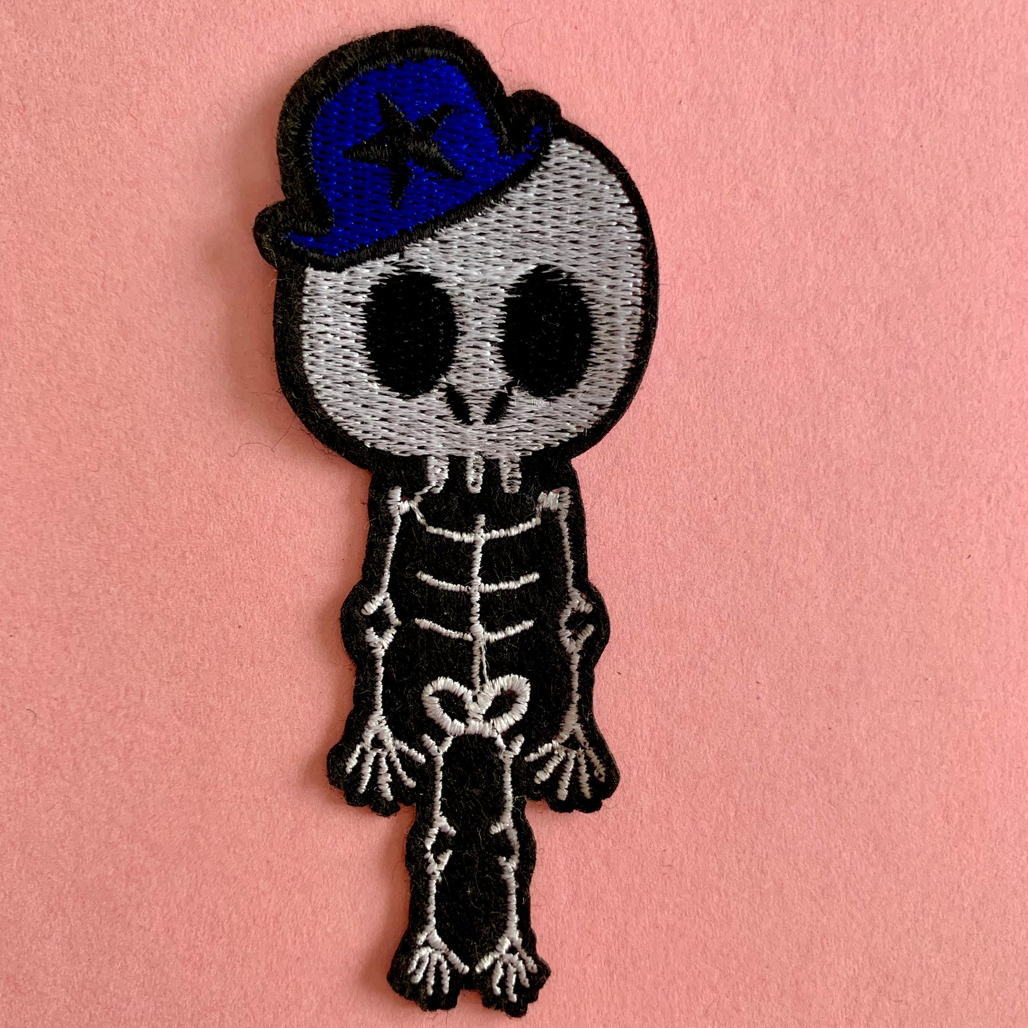 Boy Skeleton Embroidered Patch