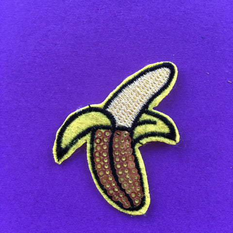 Banana Sequin Embroidered Patch
