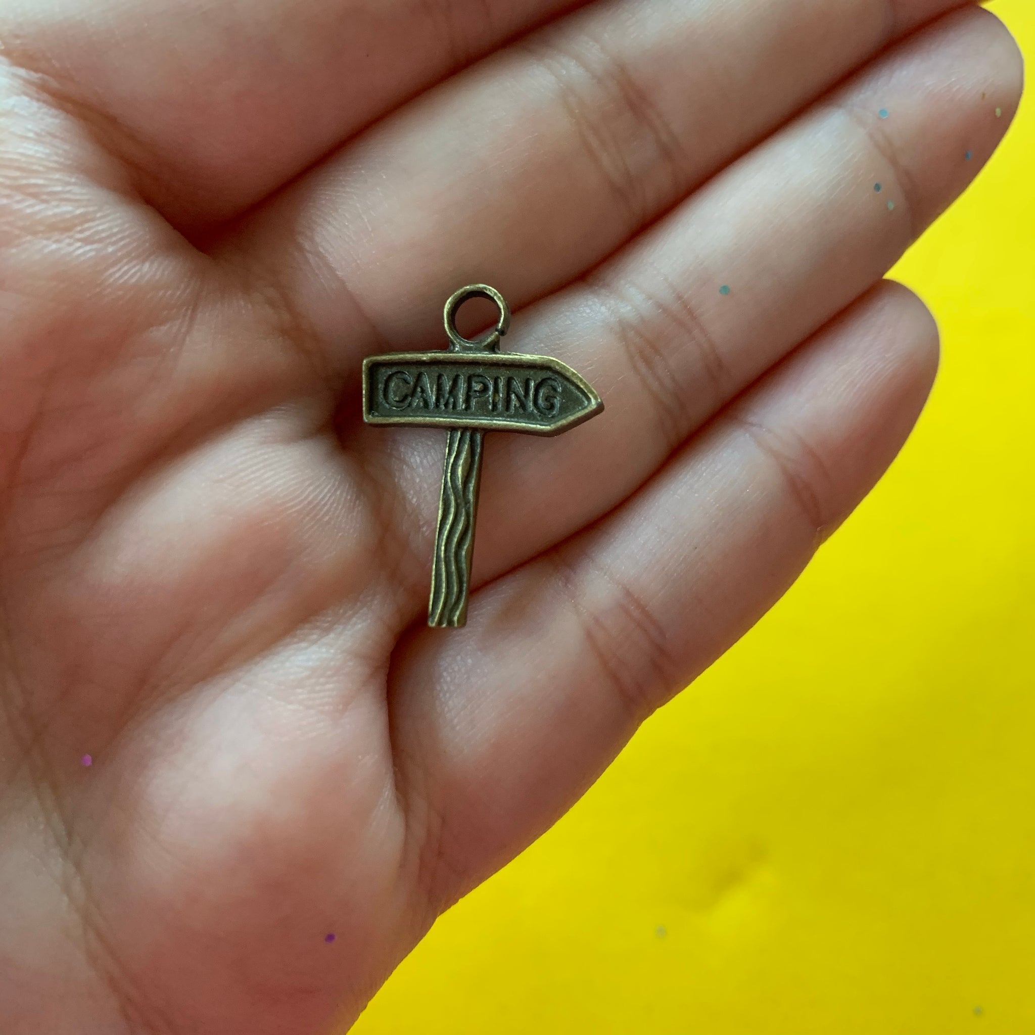 CLEARANCE Camping Sign Metal Charms