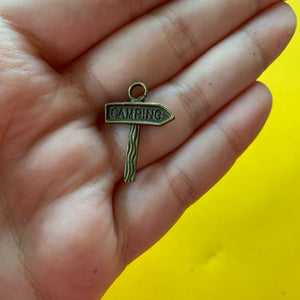 CLEARANCE Camping Sign Metal Charms