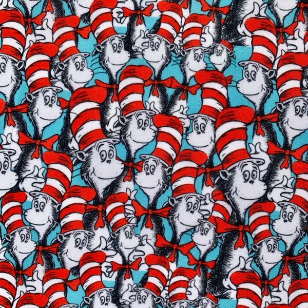 Cat in the Hat Polycotton Fabric