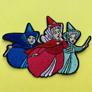 Sleeping Beauty Fairies Embroidered Patch