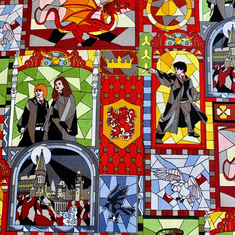 Harry Potter Stained Glass Fabric