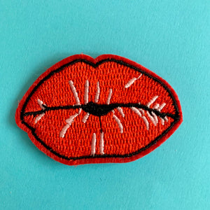 Lips Embroidered Patch