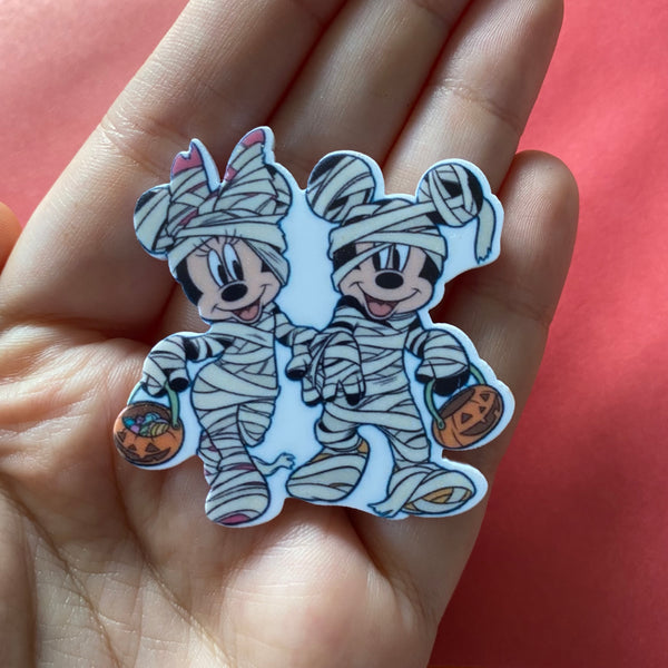 Mickey and Minnie Halloween Flat Back