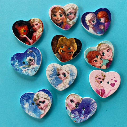 CLEARANCE Frozen Wooden Button Mix