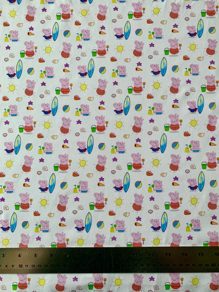 Peppa Pig Beach Fabric