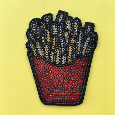 Fries Sequin Embroidered Patch