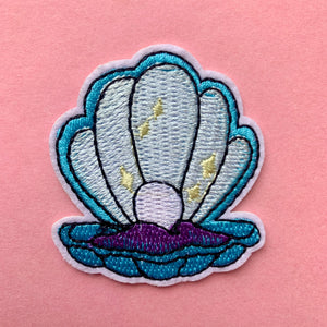 Mermaid Shell Embroidered Patch