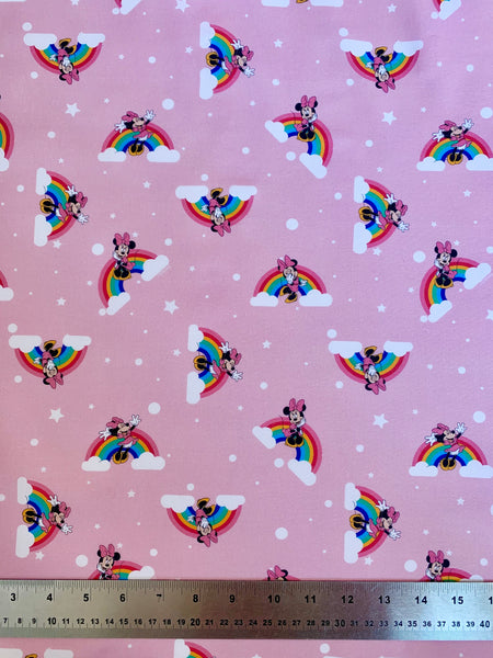 Minnie Mouse Rainbow Fabric