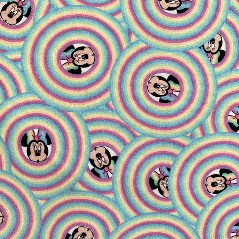 Disney Minnie Mouse Psychedelic Circles Fabric