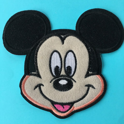 Large Mickey Face Embroidered Patch